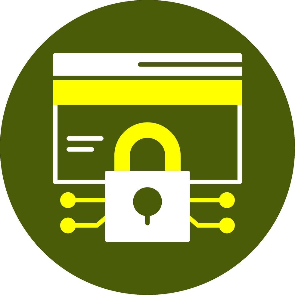 Data encryption Solid Two Color Circle Sample Design vector