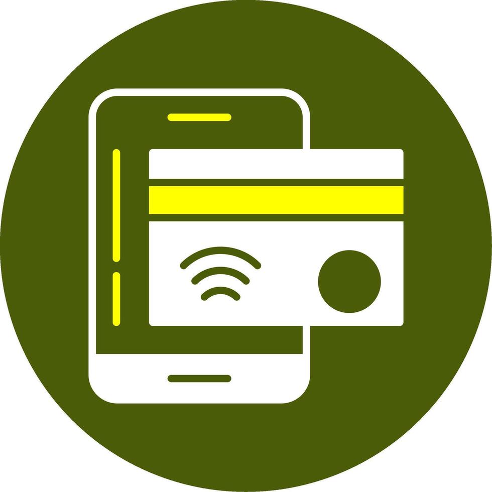 NFC payment Solid Two Color Circle Sample Design vector