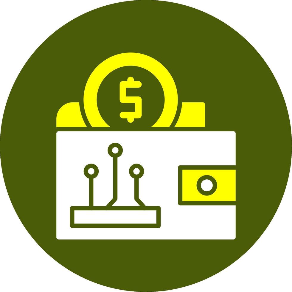 Digital wallet Solid Two Color Circle Sample Design vector