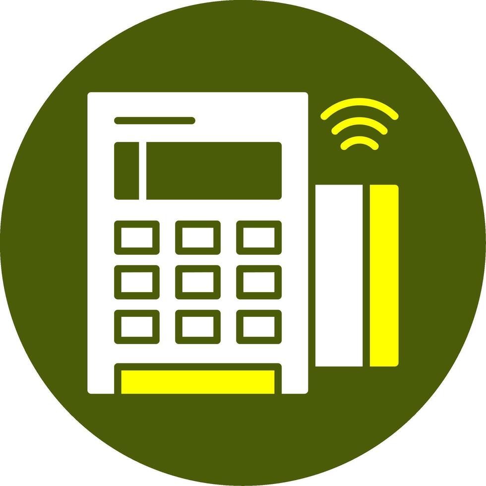 Card reader Solid Two Color Circle Sample Design vector