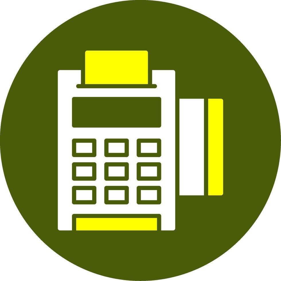 Point of sale POS Solid Style Two Color Circle Sample Icon vector