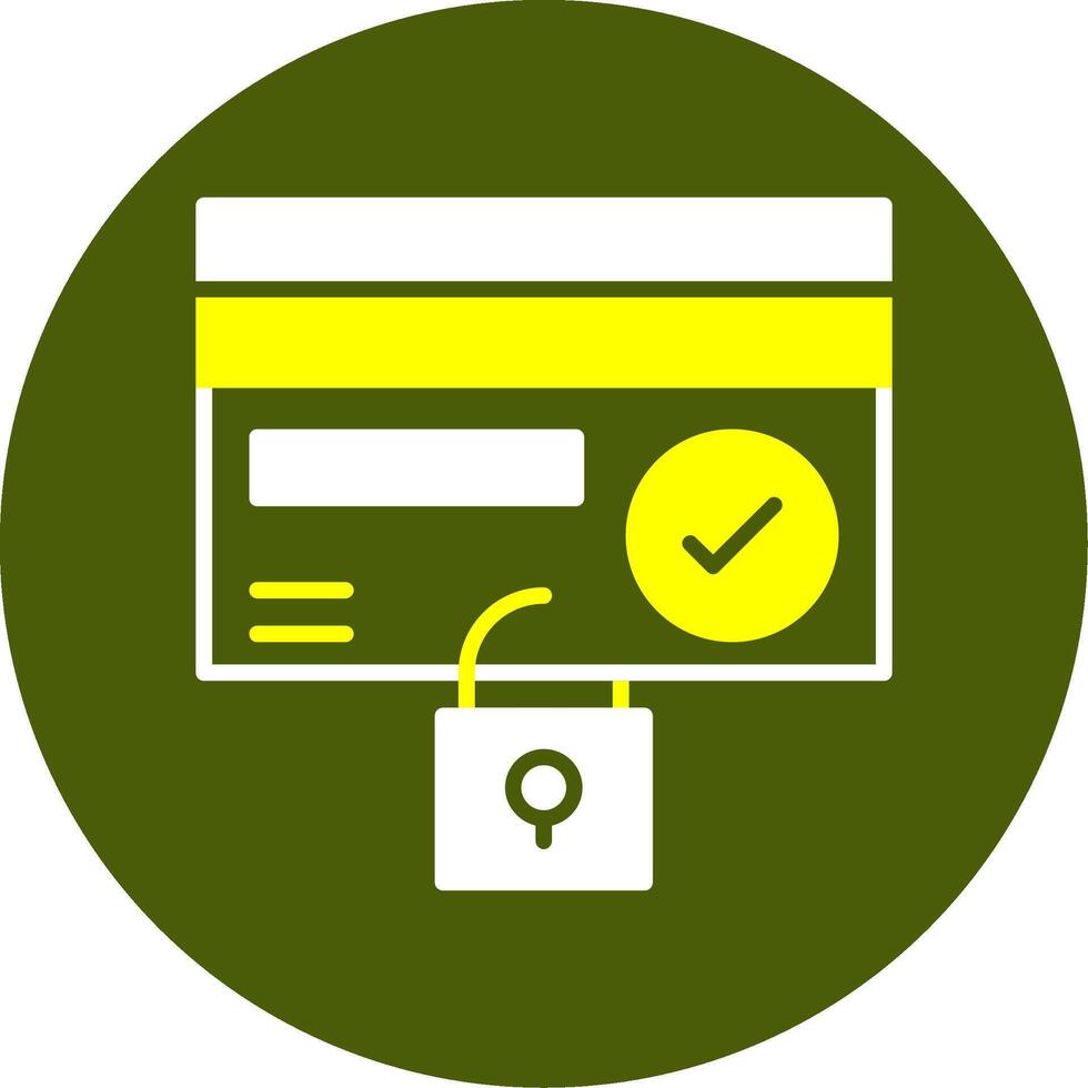 Fraud prevention Solid Two Color Circle Sample Design vector