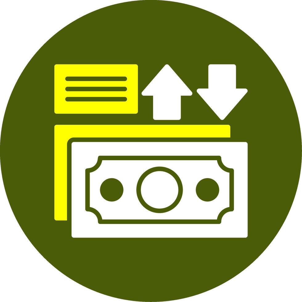 Tax refund Solid Two Color Circle Sample Design vector