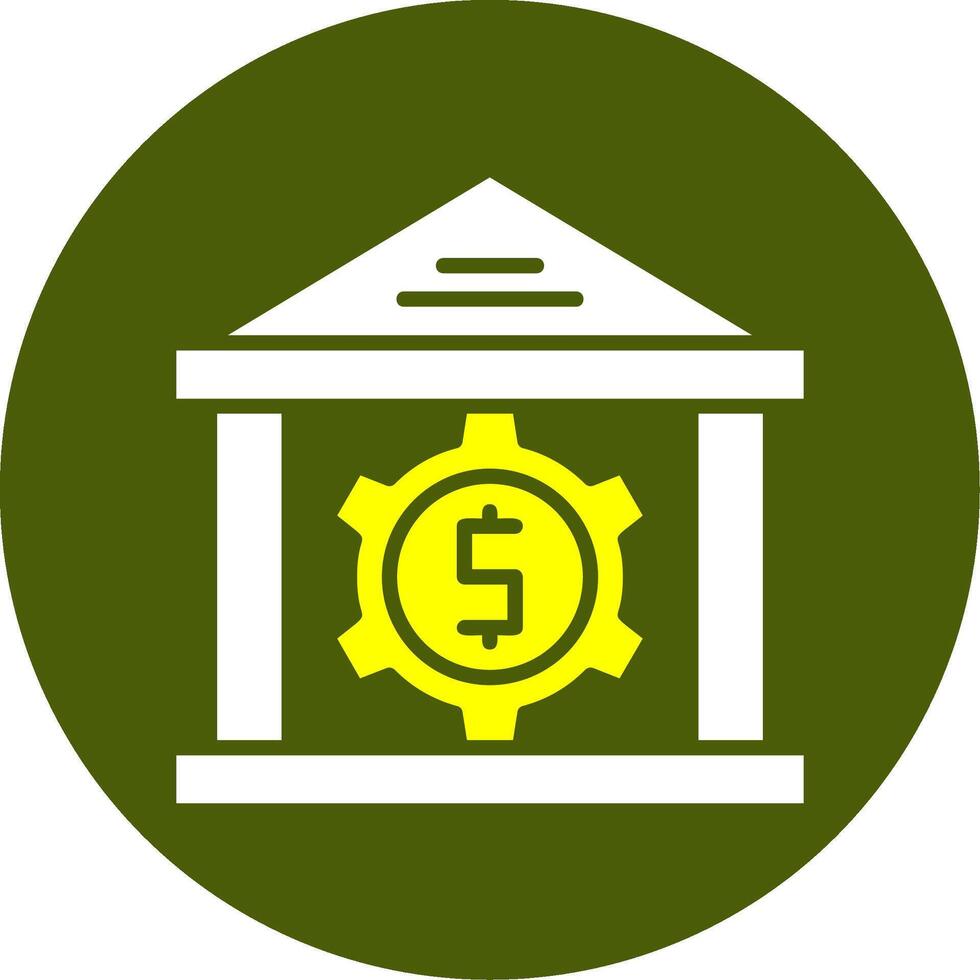 Monetary policy Solid Two Color Circle Sample Design vector