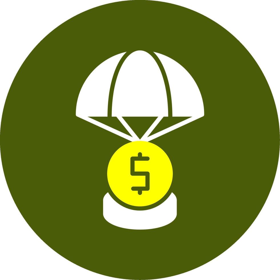 Bailout Solid Two Color Circle Sample Design vector