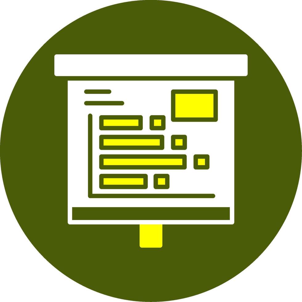 Horizontal Bars showing Solid Two Color Circle Sample Design vector