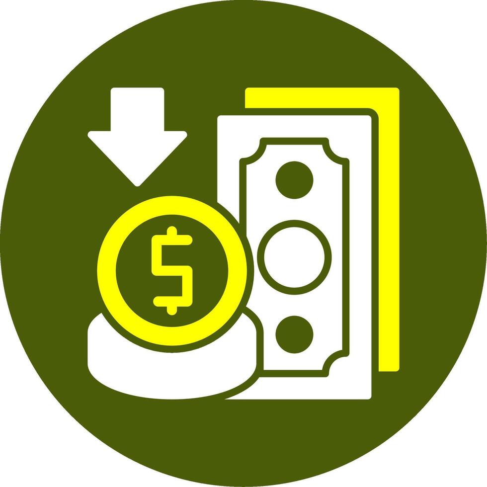 Deflation Solid Two Color Circle Sample Design vector