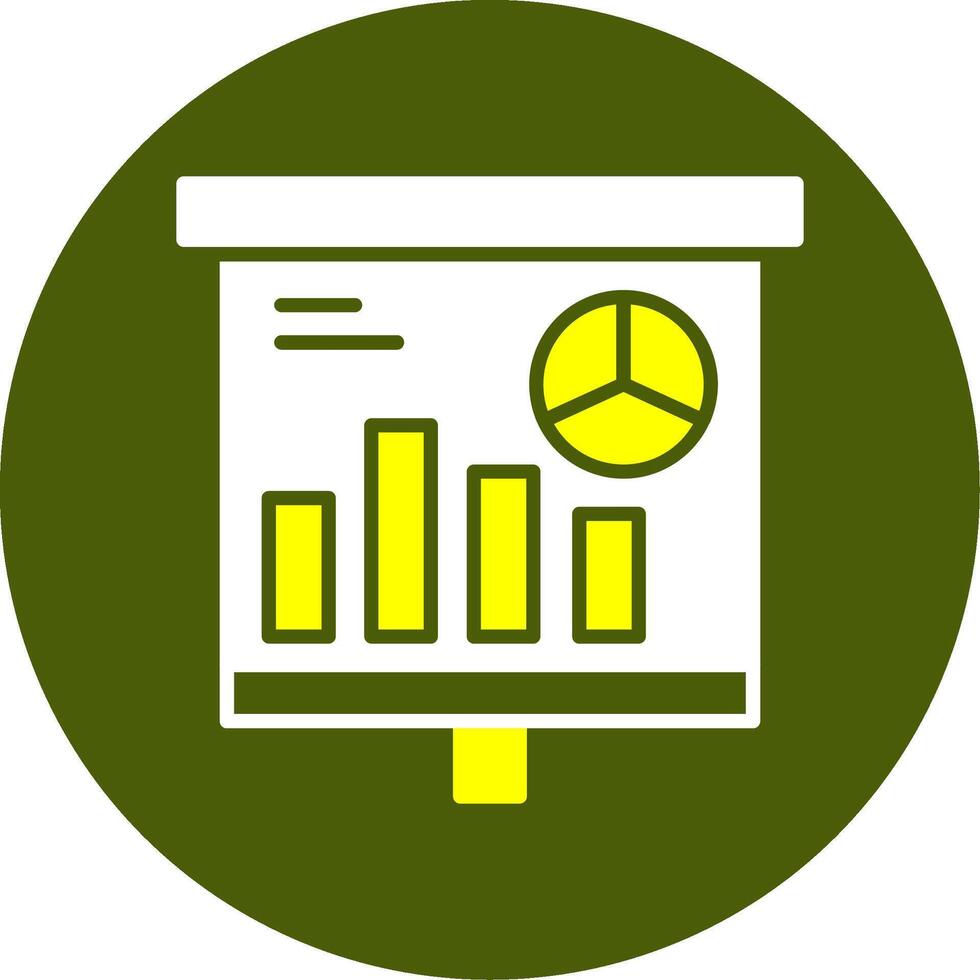 Graphical Representation Solid Two Color Circle Sample Design vector