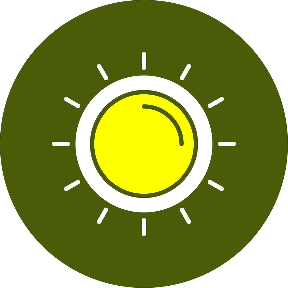 Sun Solid Two Color Circle Style vector