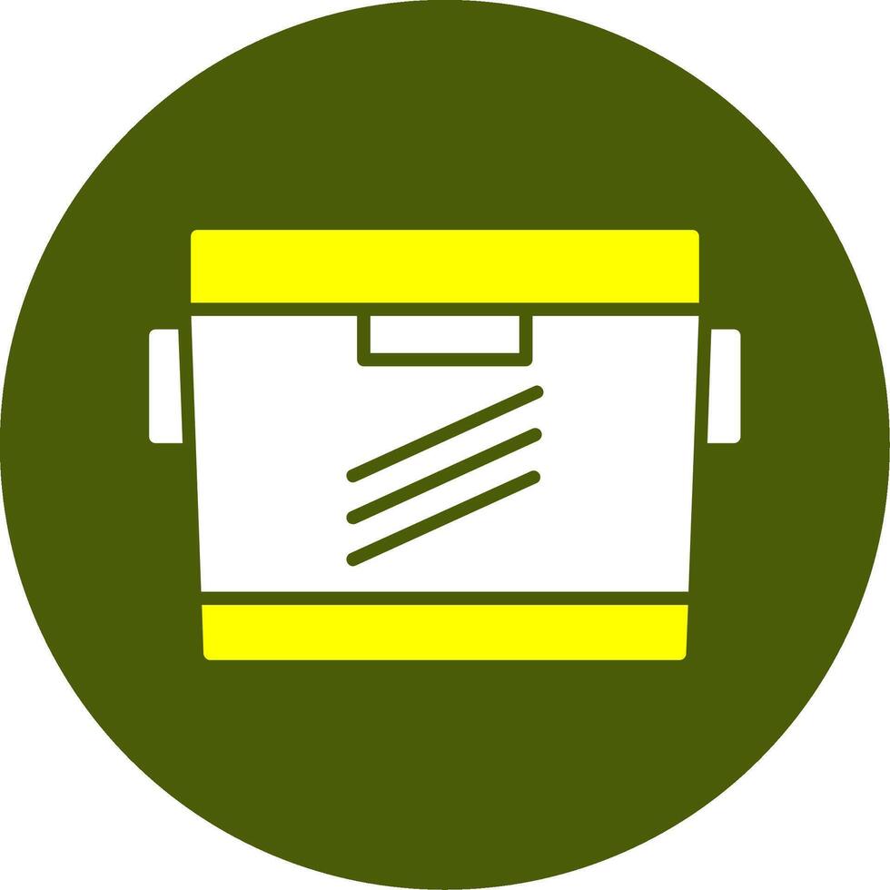 Cooler Solid Two Color Circle Style vector