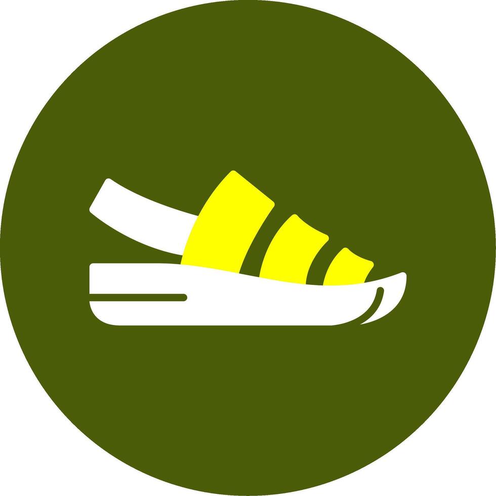 Sandals Solid Two Color Circle Style vector