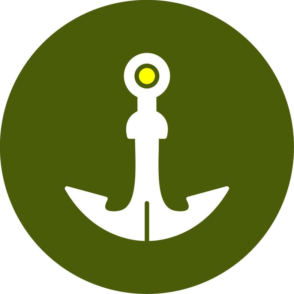 Anchor Solid Two Color Circle Style vector