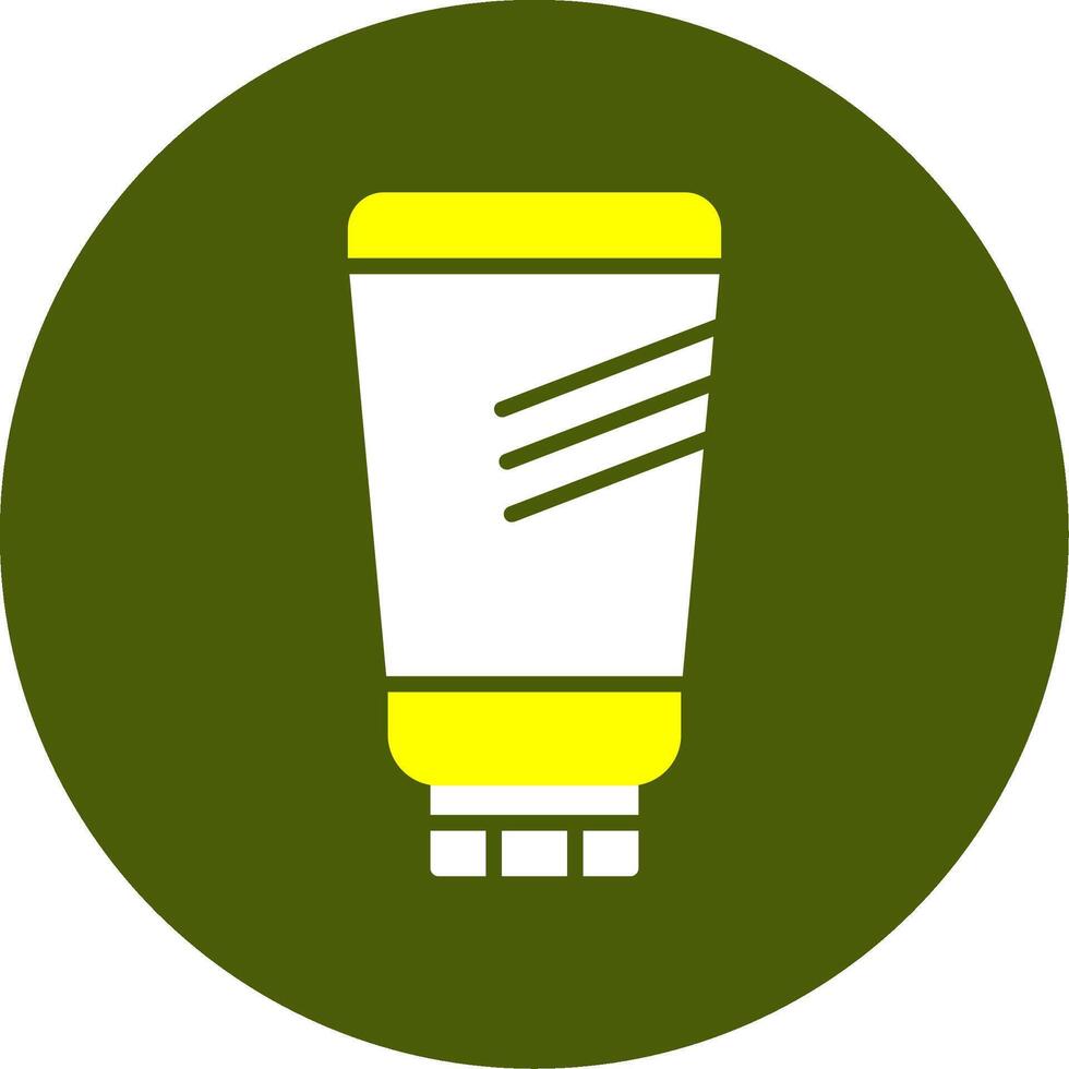 Sunscreen lotion Solid Two Color Circle Style vector