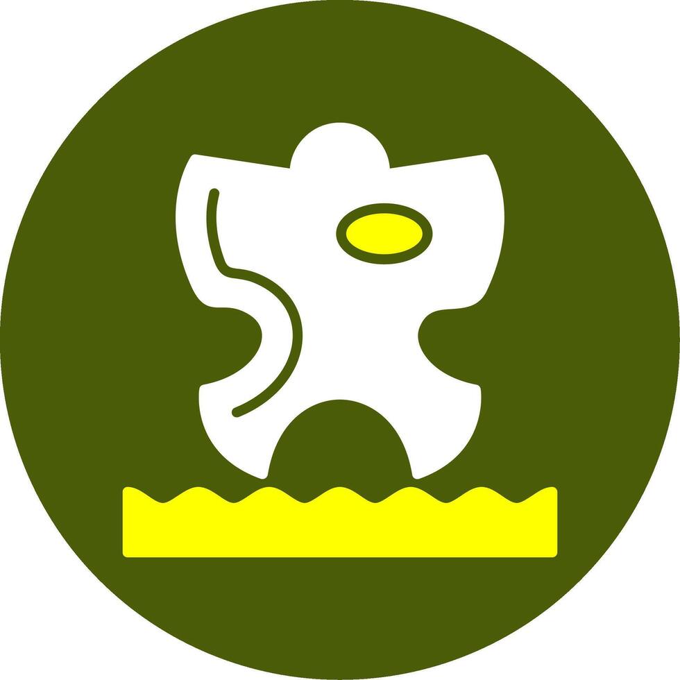 Sand angels Solid Two Color Circle Style vector