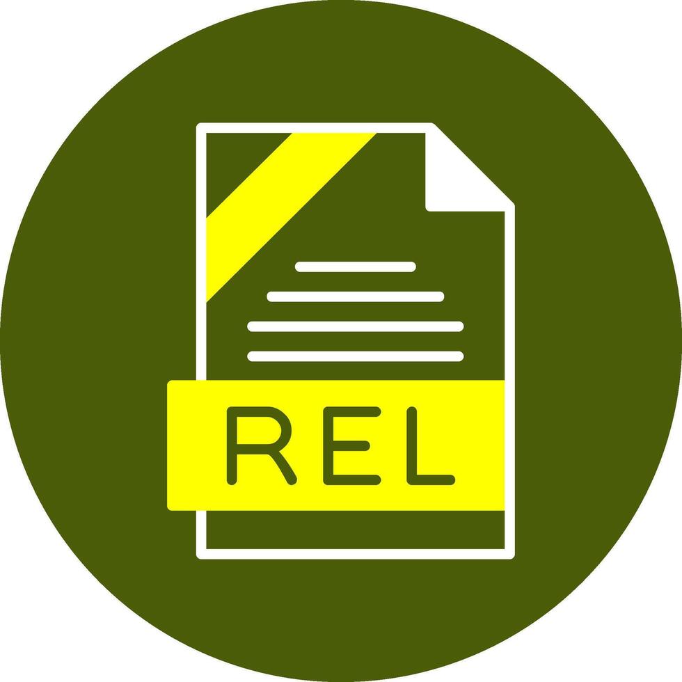 REL Format Glyph Two Color Style Sample Icon vector