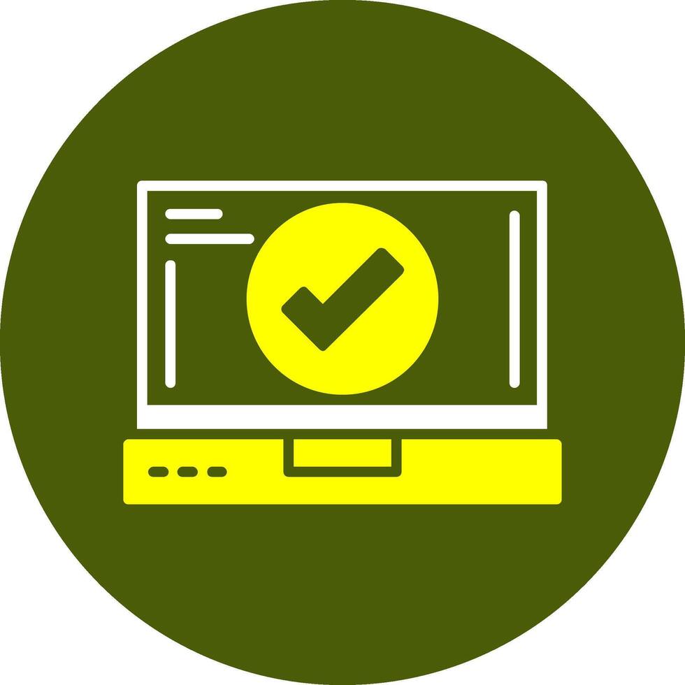 Checkmark Glyph Two Color Style Sample Icon vector