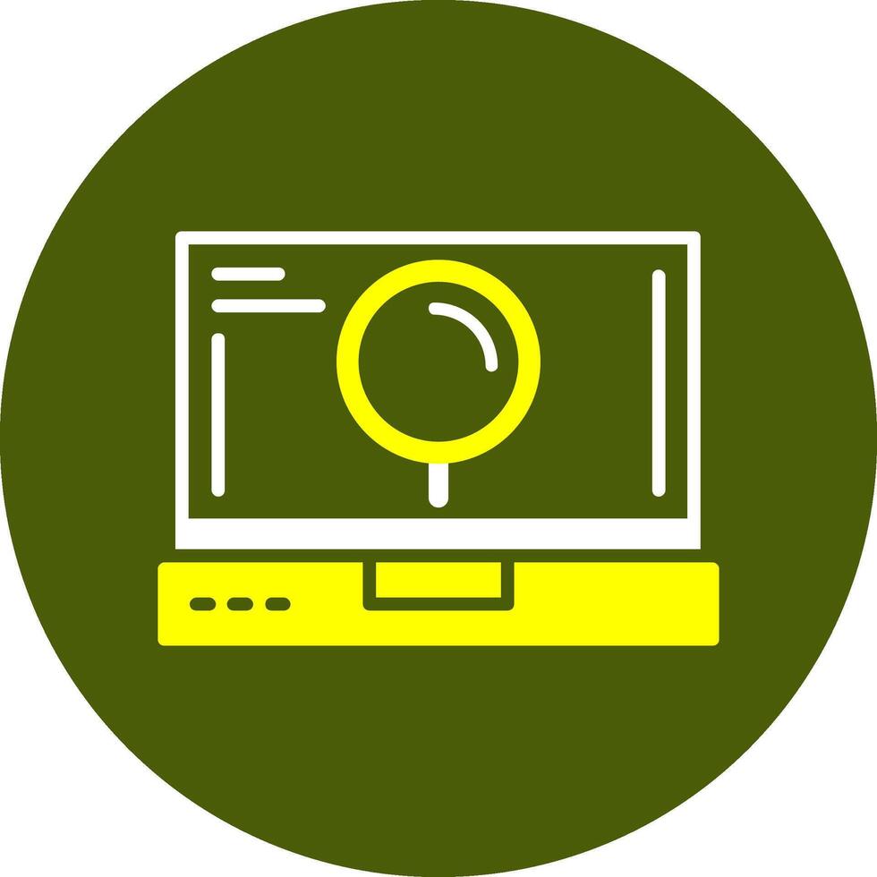 Search Glyph Two Color Style Sample EPS Icon vector