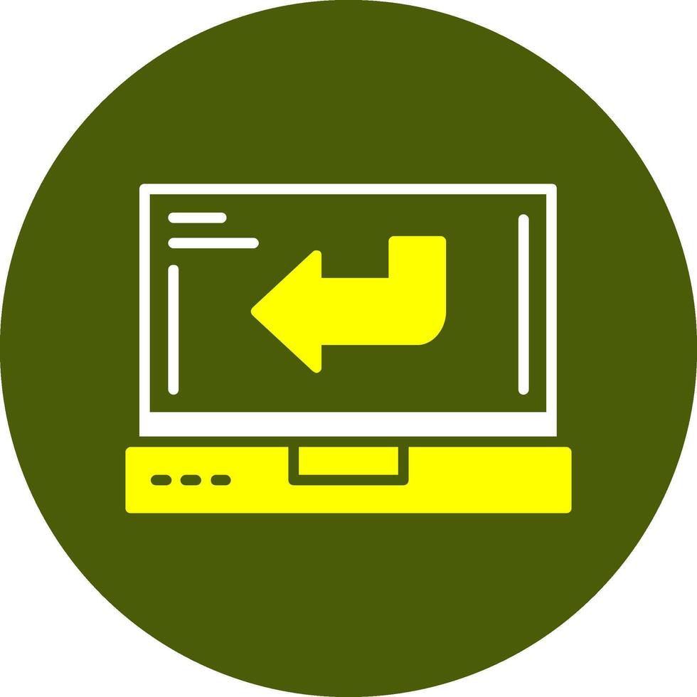 Back Glyph Two Color Style Sample Icon vector