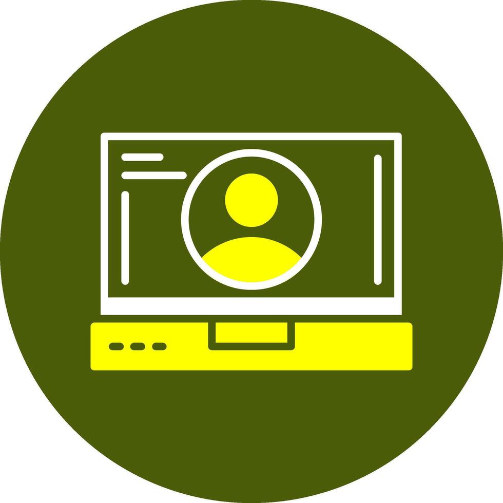 Profile Glyph Two Color Style Sample Icon vector