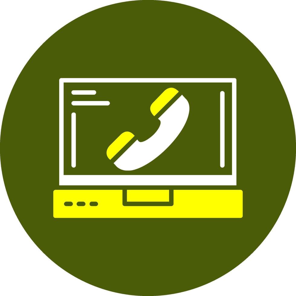 Phone Glyph Two Color Style Sample Icon vector