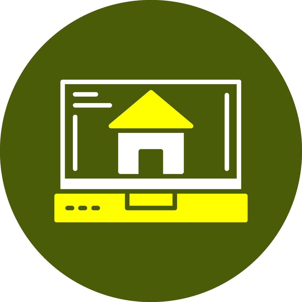 Home Glyph Two Color Style Sample Icon vector