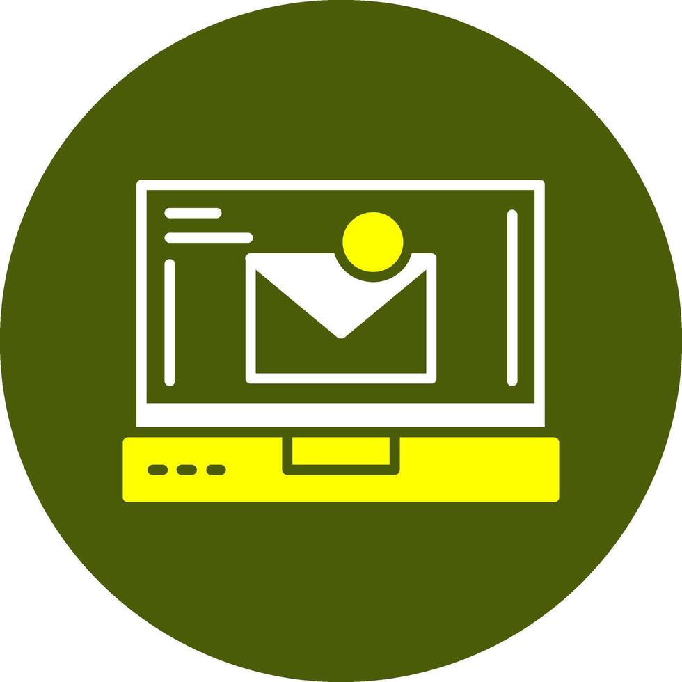 Mail Glyph Two Color Style Sample Icon vector