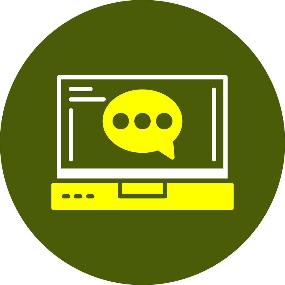 Comment Glyph Two Color Style Sample Icon vector