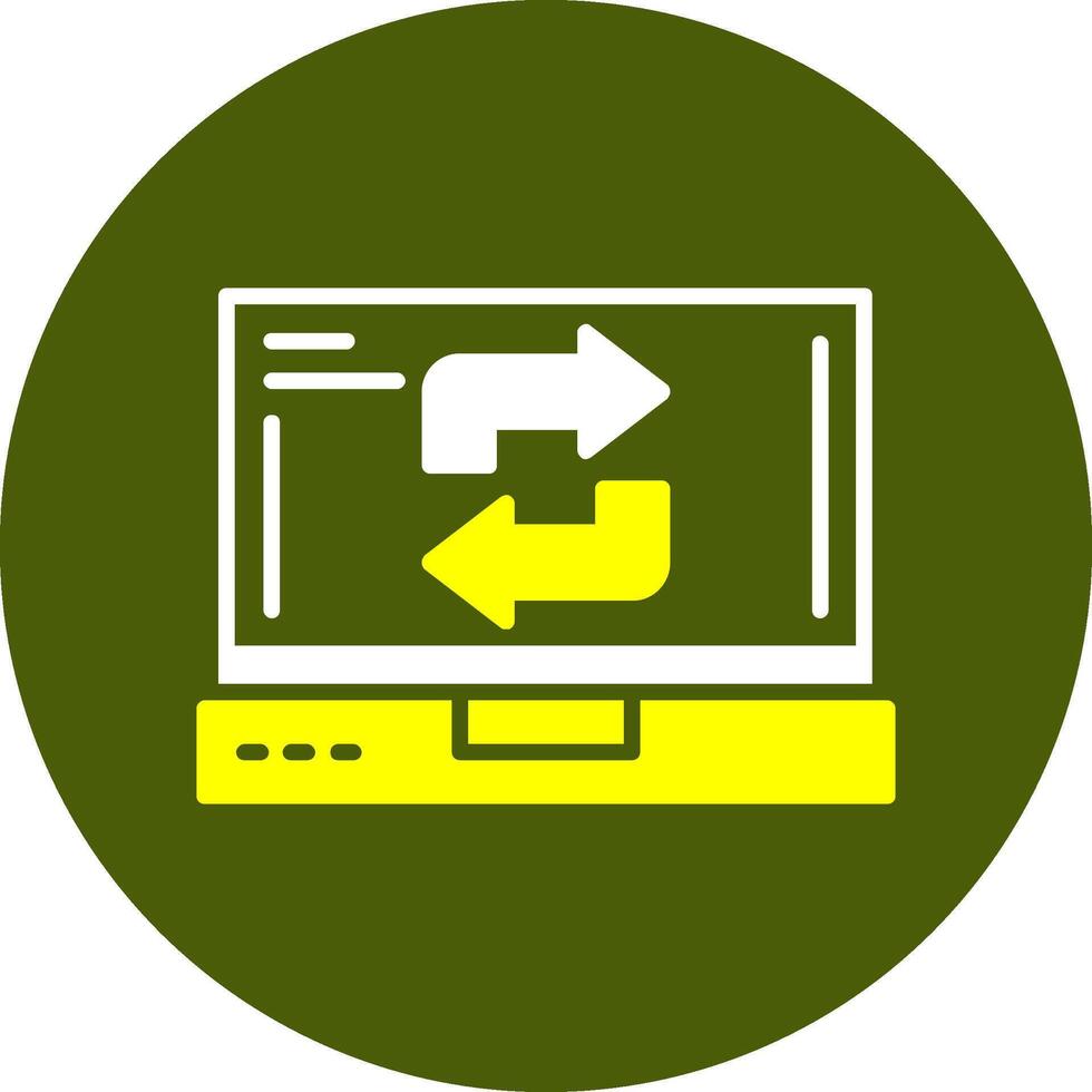 Refresh Glyph Two Color Circle Style Sample EPS Icon vector