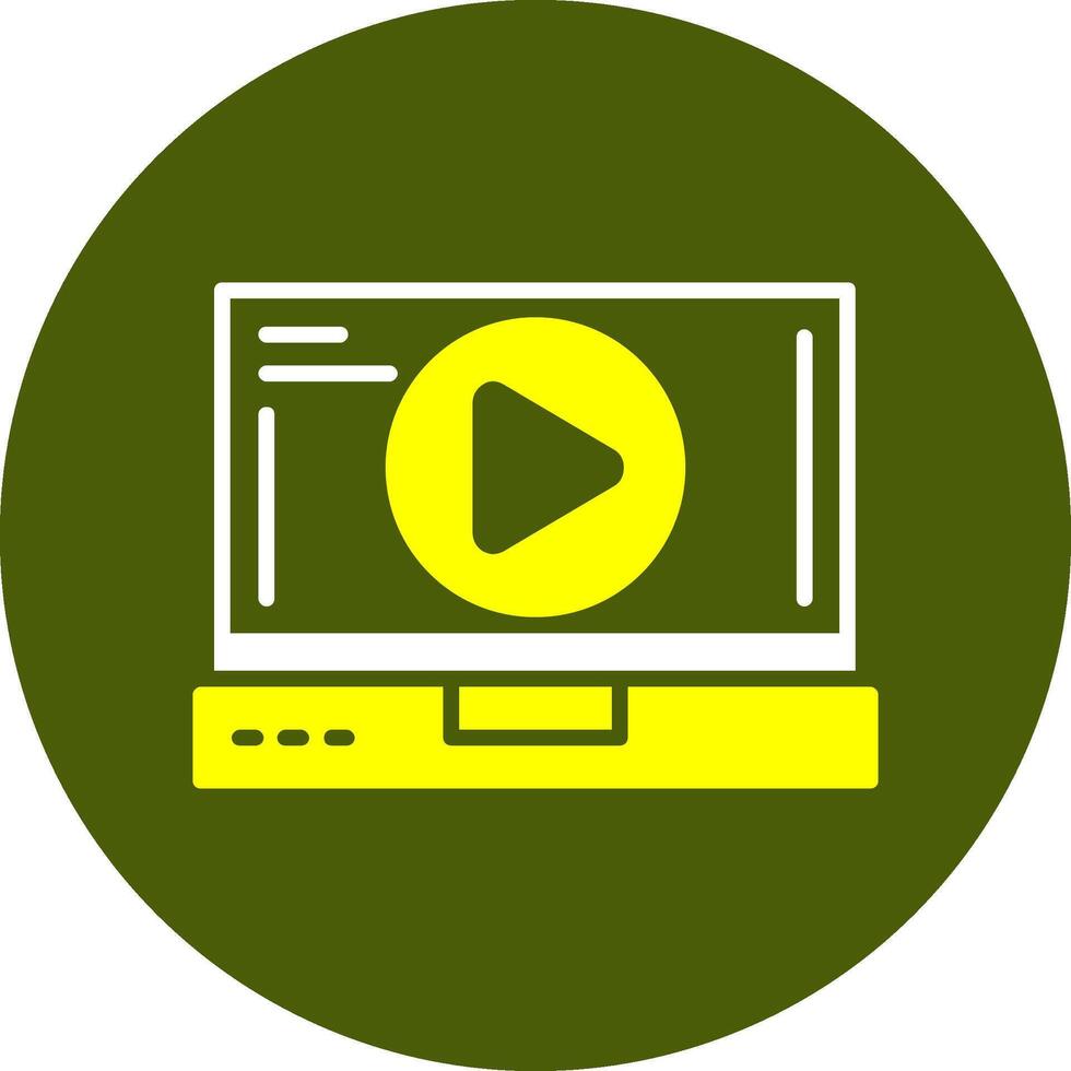 Play Glyph Two Color Style Sample Icon vector