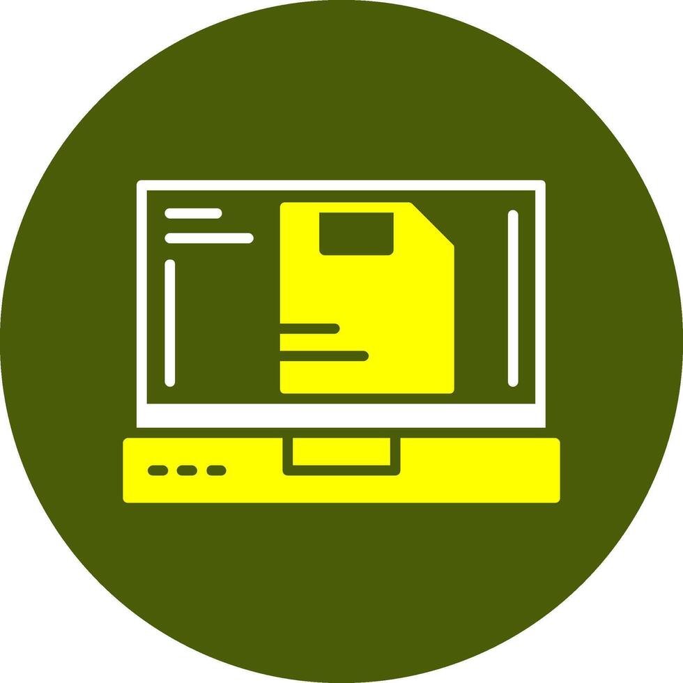 Save Glyph Two Color Style Sample Icon vector