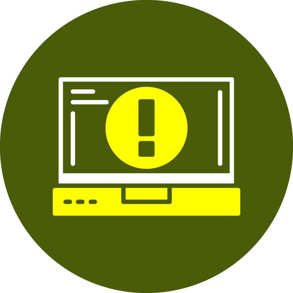 Warning Glyph Two Color Style Sample Icon vector