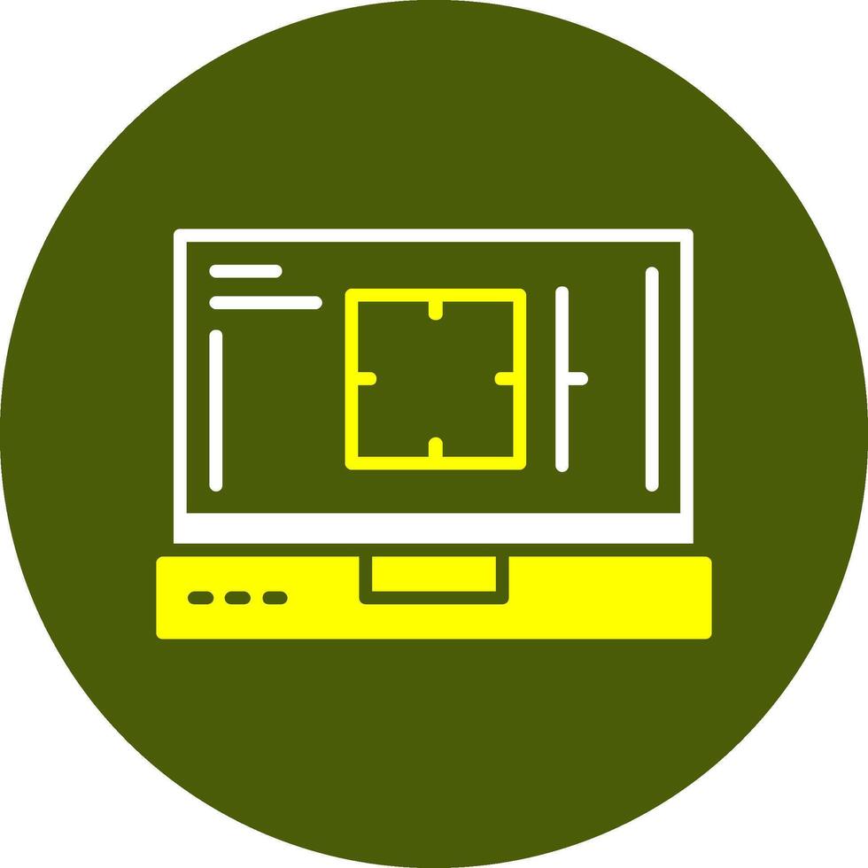 Camera Glyph Two Color Style Sample Icon vector