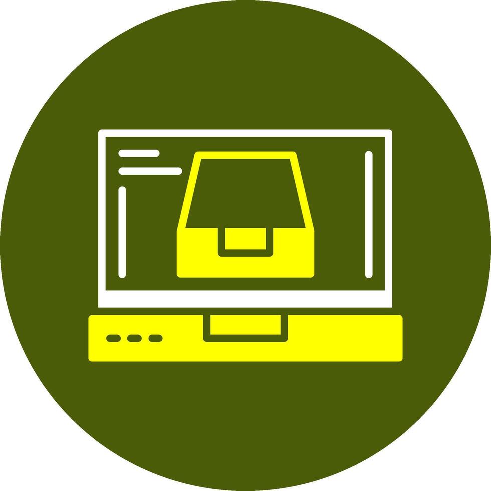 Archive Glyph Two Color Style Sample Icon vector