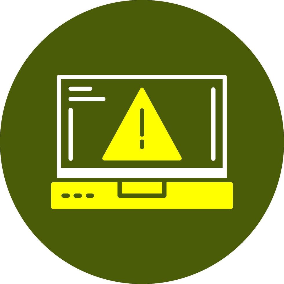 Error Glyph Two Color Style Sample Icon vector