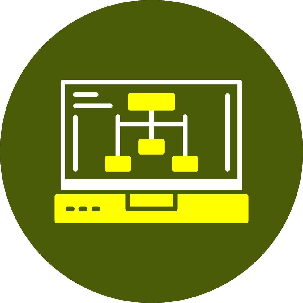 Network Glyph Two Color Style Sample Icon vector