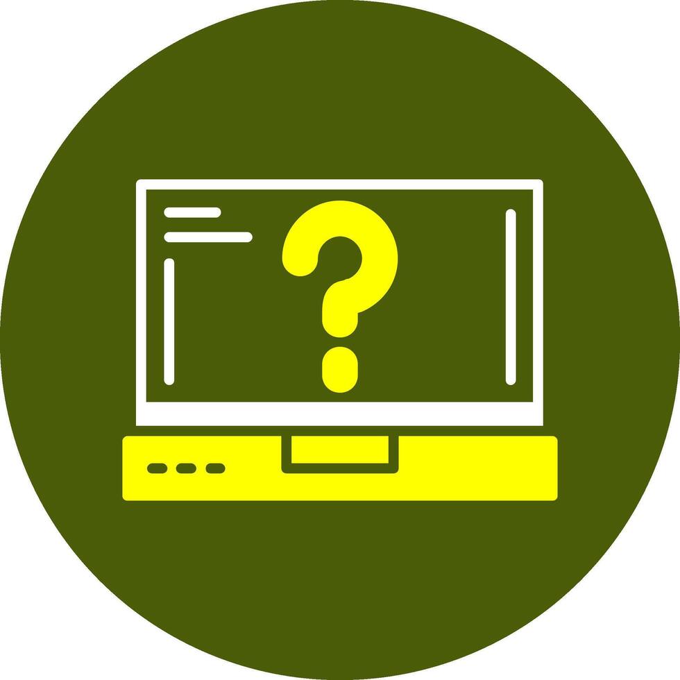 Question mark Glyph Two Color Style Sample Icon vector