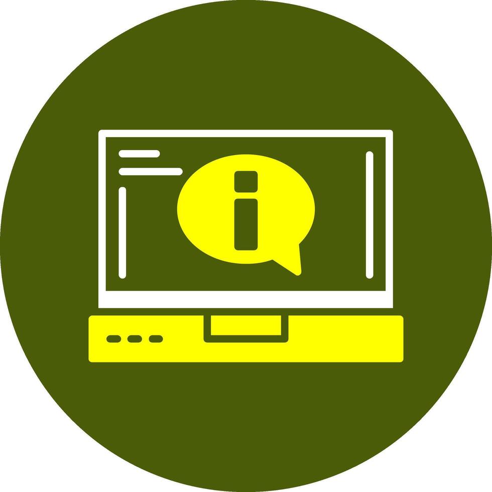 Information Glyph Two Color Style Sample Icon vector