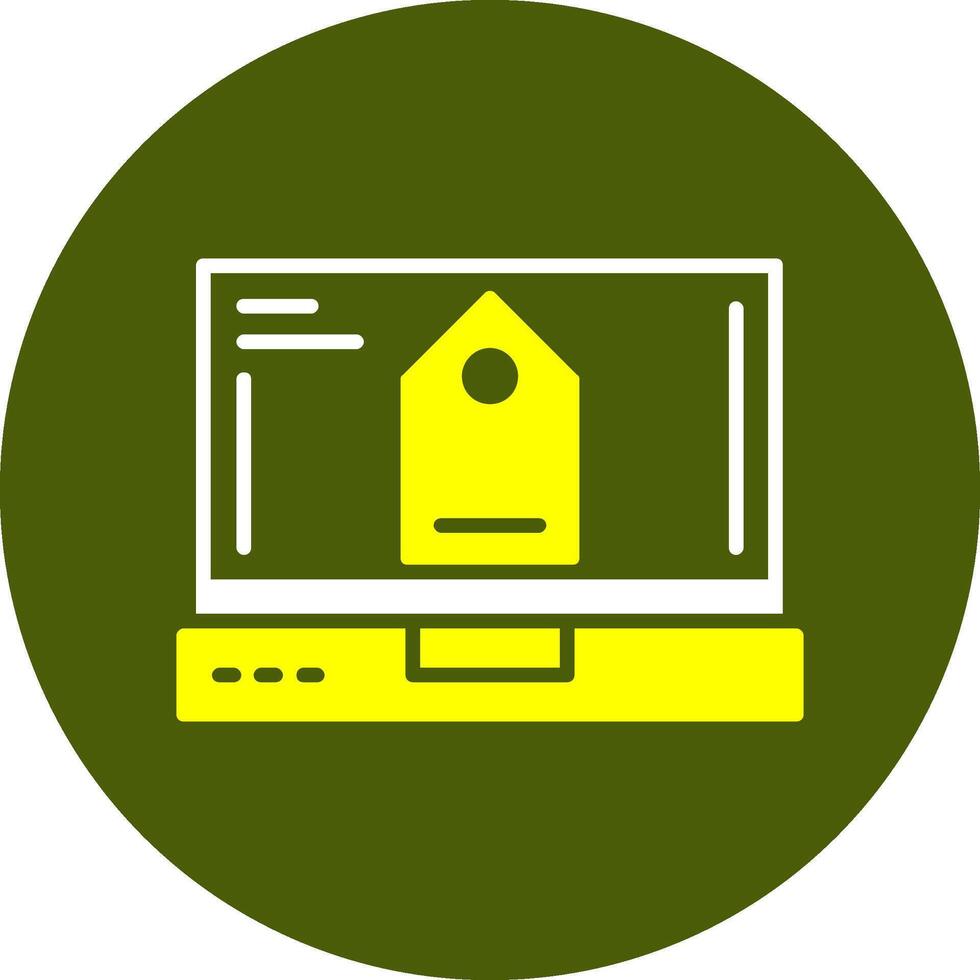 Tag Glyph Two Color Style Sample Icon vector
