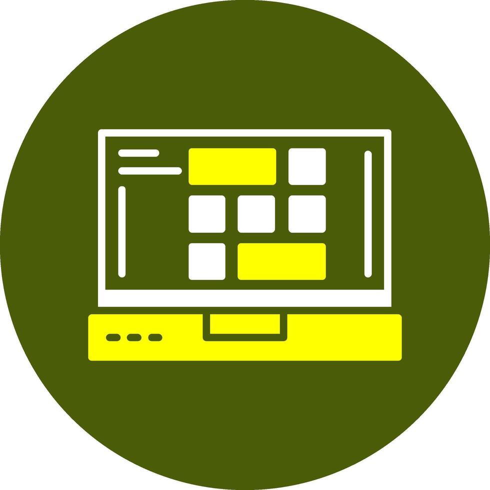 Grid Glyph Two Color Style Sample Icon vector