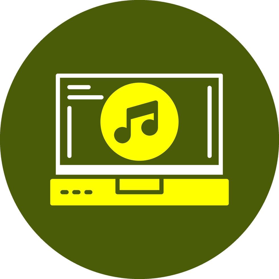 Music Glyph Two Color Style Sample Icon vector