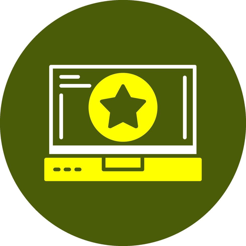 Star Glyph Two Color Circle Style Sample Icon vector
