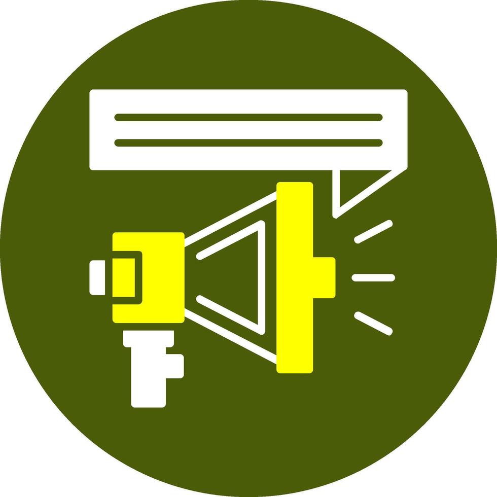 Announcement Glyph Two Color Style Sample Icon vector
