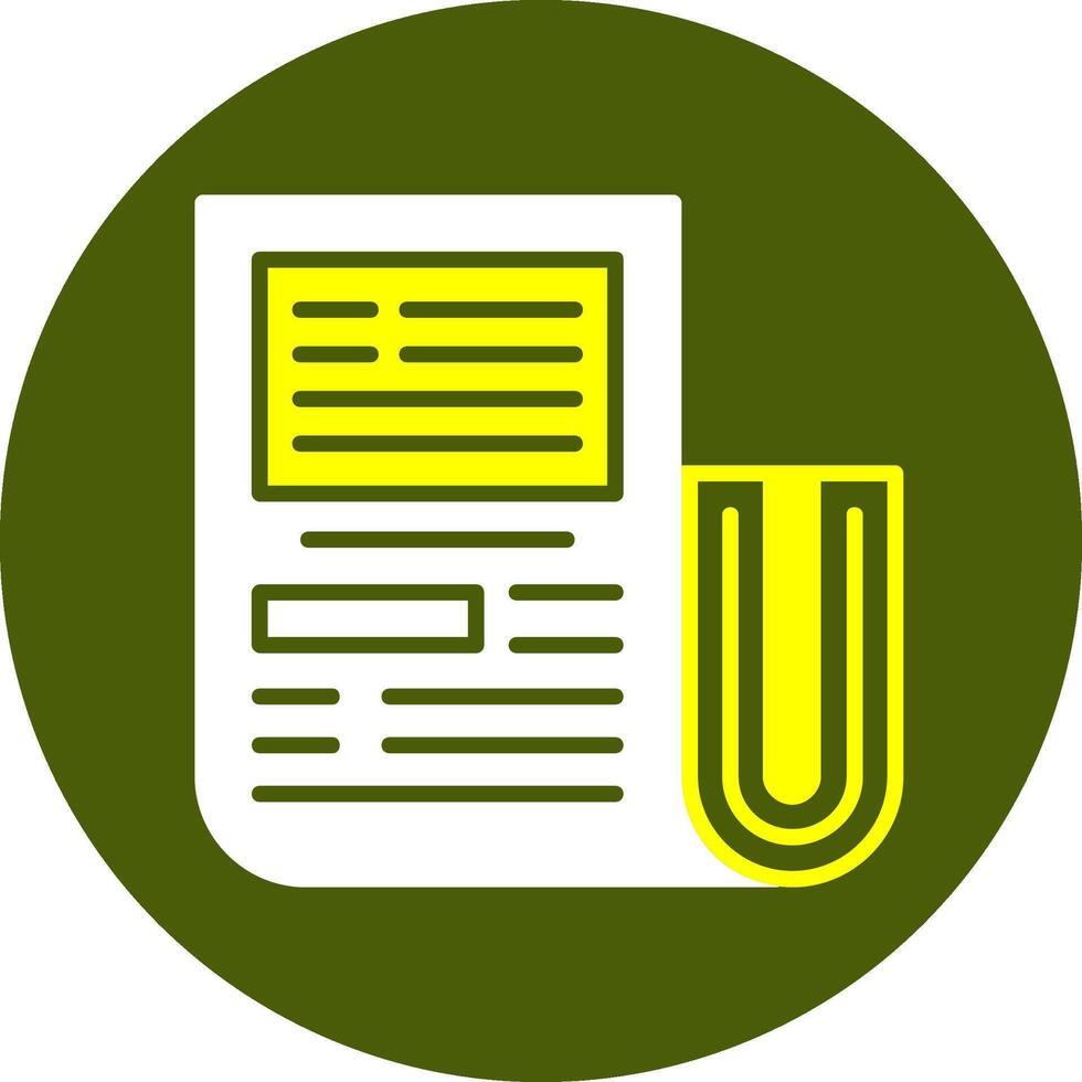 Newspaper Glyph Two Color Style Sample Icon vector