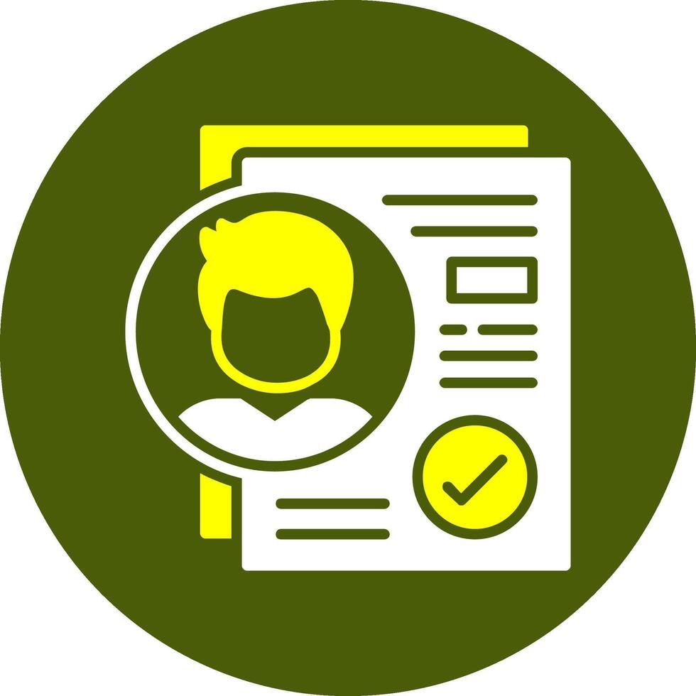 Acceptance Glyph Two Color Style Sample Icon vector