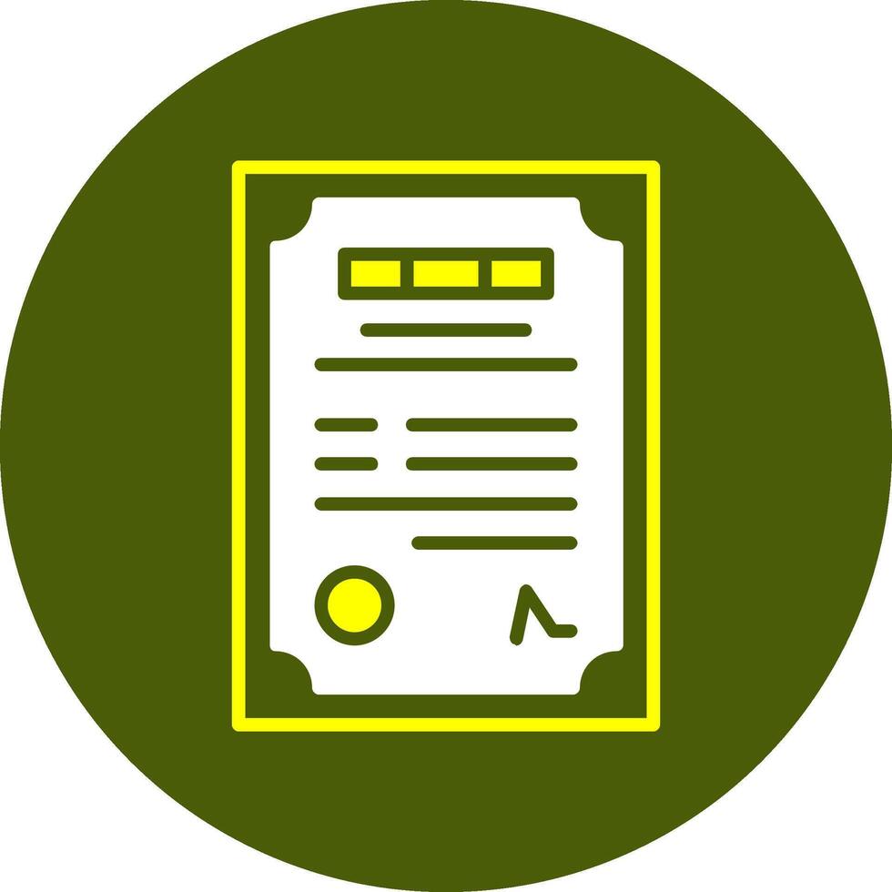 Contract Glyph Two Color Style Sample Icon vector