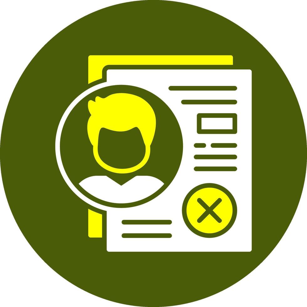 Reject Glyph Two Color Style Sample Icon vector