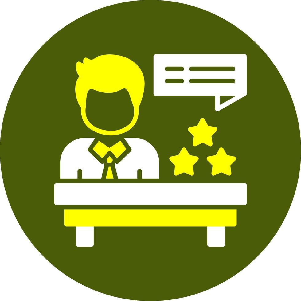 Interviewer Glyph Two Color Style Sample Icon vector
