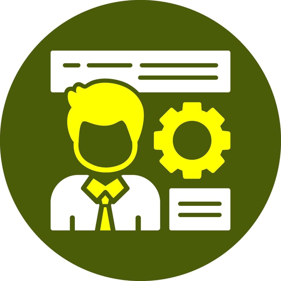 HR Glyph Two Color Style Sample Icon vector