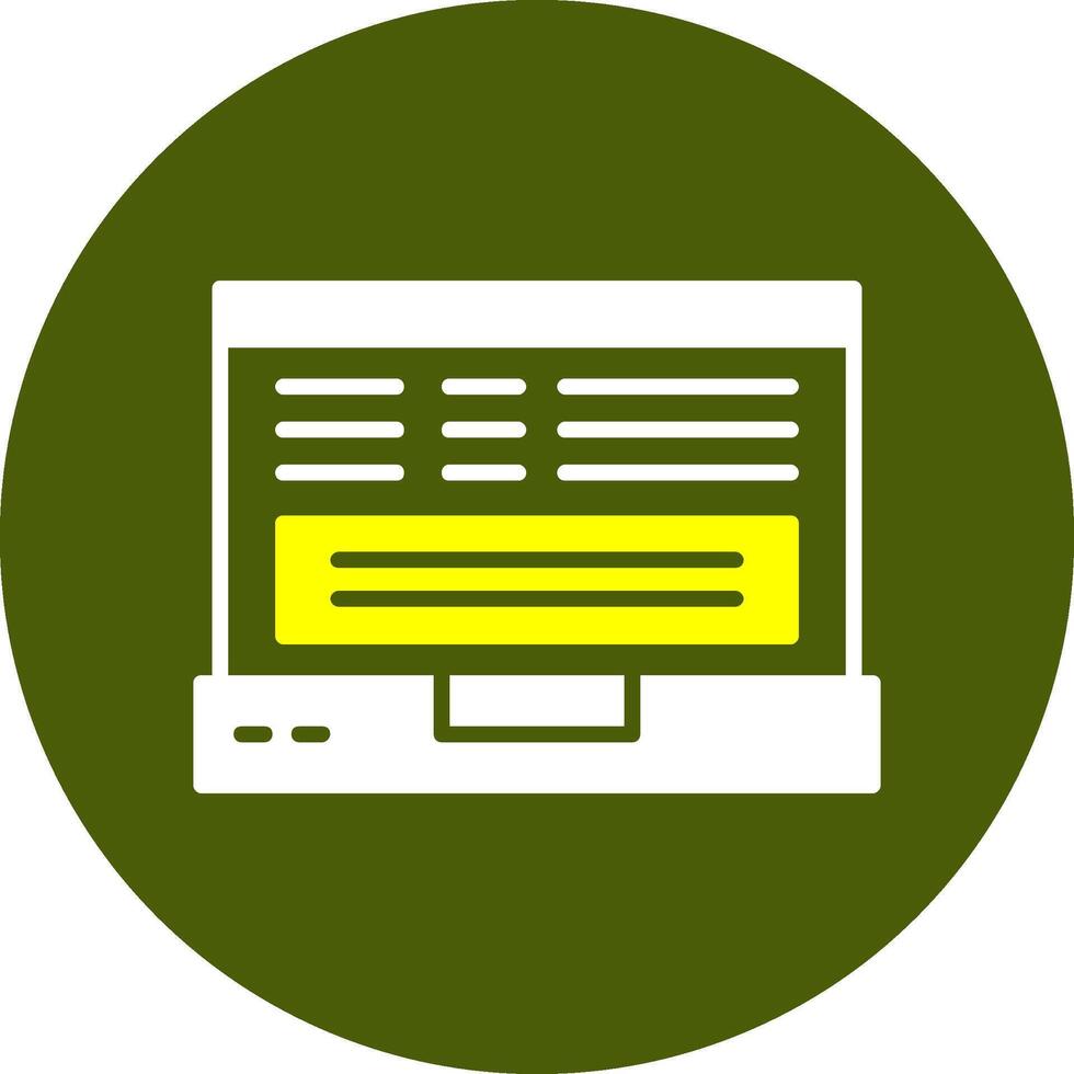 Laptop Glyph Two Color Style Sample Icon vector