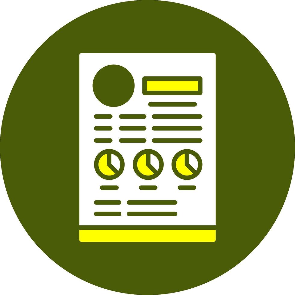 CV Glyph Two Color Style Sample Icon vector